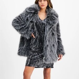 Bar III Charcoal Teddy Jacket